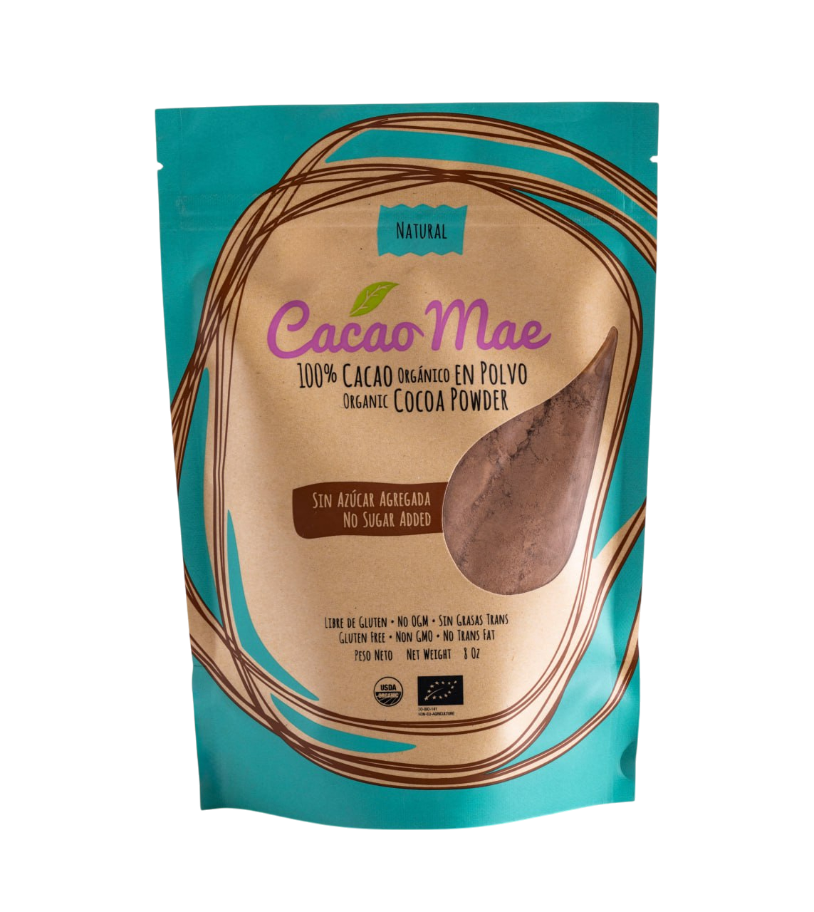 CACAO MAE ORGANIC POWDER: (4 OZ Y 8 OZ)